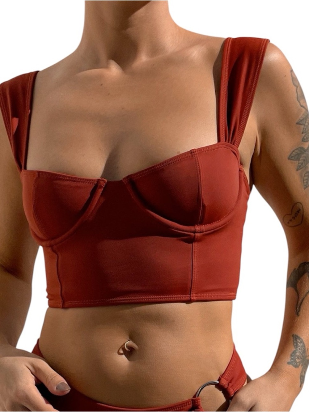 NWT Free People Movement Belle Anna Agape Swim Bustier - Medium